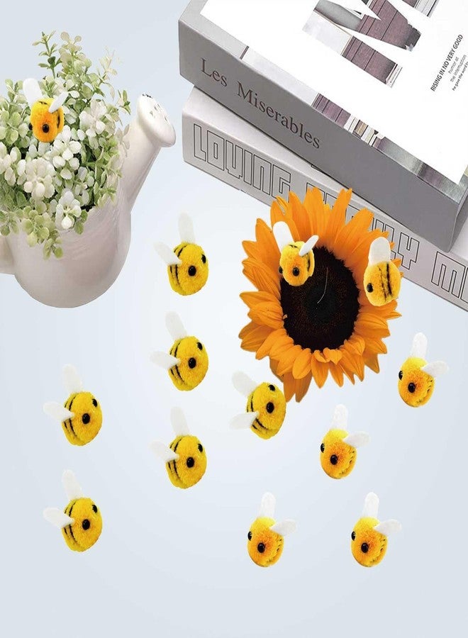 Bunhum Tiny Craft Bees,40 Pcs Wool Felt Bees Felt for Embellishments Mini Cute Bumble Bee Plush Decor for Baby Shower Decorations Clothing Hat DIY Crafts - Image 5